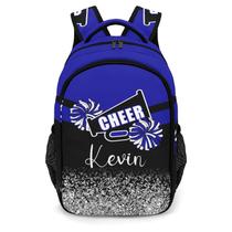 Mochila XOZOTY Blue Cheerleader Cheer com nome personalizado Mochila XOZOTY Blue Cheerleader Cheer com nome personalizado