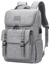 Mochila YALUNDISI Vintage Travel Laptop 15,6" USB Cinza Mochila YALUNDISI Vintage Travel Laptop 15,6" USB Cinza