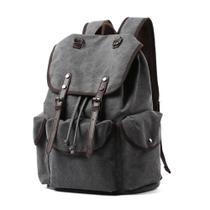 Mochilas casuais de lona, bolsas escolares da faculdade da moda masculina,