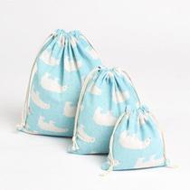 Mochilas simples grade artesanais de algodão e linho sacos de chá