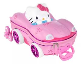 Mochilete 3D Escolar Hello Kitty Carro Rosa