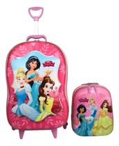 Mochilete Com Lancheira Princesas 3 Rodas Maxtoy 3d Escolar Mochilete Com Lancheira Princesas 3 Rodas Maxtoy 3d Escolar