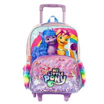 Mochilete My Little Pony Sestini - Glitter, PVC e Carrinho