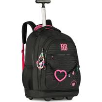 Mochilete Rebecca Bonbon Heart Beats - RB27009 - PRETO Mochilete Rebecca Bonbon Heart Beats - RB27009 - PRETO