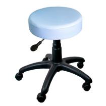 Mocho banqueta / sem encosto - azul claro - base preta - com rodizio
