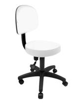 Mocho com Encosto Giratório- BRANCO