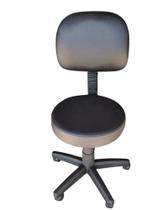 Mocho Com Encosto giratório- PRETO