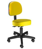 Mocho Estética Secretária Amarelo Cadeira Brasil