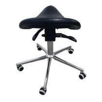 Mocho Giratório Ergonômico, Assento em PU com Regulagem de Altura e Ângulo do Assento Mocho Giratório Ergonômico, Assento em PU com Regulagem de Altura e Ângulo do Assento
