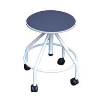 Mocho Giratório Regulável Esmaltado Com Rodízios Sem Encosto Azul Marinho