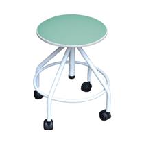 Mocho Giratório Regulável Esmaltado Com Rodízios Sem Encosto Verde Bebê