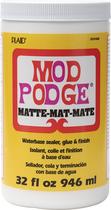 Mod Podge CS11303 Waterbase Sealer, Glue &amp Decoupage Finish, 32 oz, Matte, 32 Fl Oz