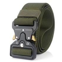 Moda Cinto Largo Masculino Nylon Fivela Liga de Zinco e Engate Rápido Cor:Verde