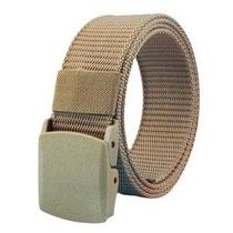 Moda Cinto Masculino Largo De Nylon Com Fivela De PVC Plástico