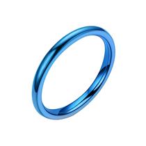 Moda contratada 2mm fino mão polido anel de cauda feminino anel de casal
