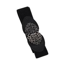 Moda coreana feminina decorada elástica cinto largo fivela vestido suéter cintura para mulher Moda coreana feminina decorada elástica cinto largo fivela vestido suéter cintura para mulher