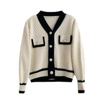 Moda coreana feminina novo coreano solto manga comprida camisola de malha cardigans outwear casaco