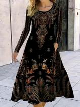 Moda elegante vestido feminino solto vestido casual vestido feminino novo temperamento