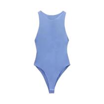 Moda feminina com halter pescoço magro bodysuit sexy sem mangas snap-botão feminino playsuits mujer