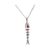 Moda feminina lítio peixe colar luz luxo high-end aço inoxidável temperamento nicho jóias presente