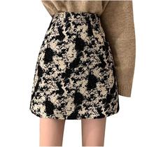 Moda feminina mini saia saia impressa cinta elástica senhoras saias curtas finas