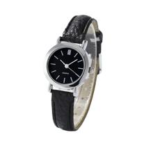 Moda pequena mostrador feminino relógios casual pulseira de couro relógio de quartzo
