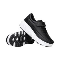 Moda piscando patins sapatos patins de alta qualidade meninos e meninas tamanho 27-43 tênis de roda