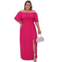 Moda Plus Size Vestido Feminino Longo