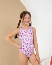 Moda Praia Infantil Maiô Natação Juvenil Proteção UV 50