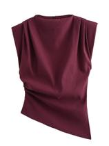 Moda sem ombros estilo europeu americano top simples plissado decorativo recém chegados