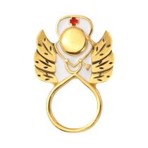Moda série médica metal esmalte broche estetoscópio masculino feminino médico enfermeira emblemas