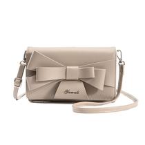 Moda Simples Bow Bolsa Feminina, Corpo cruzado de um ombro pequeno