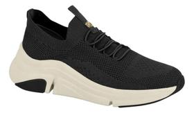 Modare Tênis Feminino Knit Preto Confortável Anatômico Macio Modare Tênis Feminino Knit Preto Confortável Anatômico Macio
