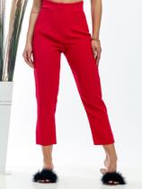 Modas Domi Calça Alfaiataria Zr Feminina Cintura Alta Laçamento Moda Luxo Elegancia 020