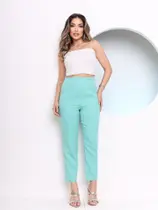 Modas Domi Calça Alfaiataria Zr Feminina Cintura Alta Laçamento Moda Luxo Elegancia 020