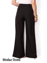 Modas Domi Calça Feminina Luis Twill Cintura Alta Detalhada com Botão 87900
