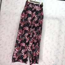 MODAS DOMI Calça Pantalona de Linho Estampada F8406 Tendencia 2024