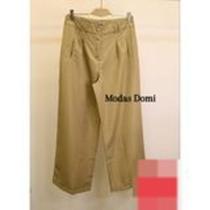 Modas Domi Calça Pantalona Feminina Luis Twill Plus Size Bolsos Laterais 91113