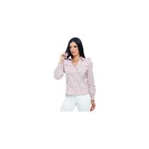 MODAS DOMI Camisa Tricoline 56 Feminina Estilo em Algodão Puro