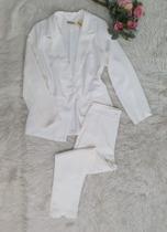 MODAS DOMI Conjunto De Blazer e Calça Alfaiataria 8435