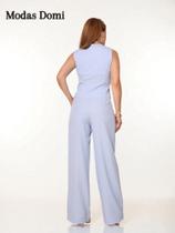 Modas Domi- Conjunto Feminino Calça e Colete Luis Twill 90802
