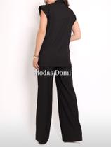 Modas Domi Conjunto Feminino Luis Twill Estilo Terno Elegante Sofisticado 861000