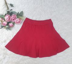 MODAS DOMI Saia Curta com Babado Estiloso 0032