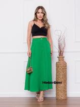 MODAS DOMI Saia De Alfaiataria Longa Com Botão 1420 Nova Coleção 2024