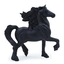 MODEBESO Figuras animais realistas Playset, Estatuetas de Cavalo, Figuras do Cavalo de Pintura à Mão, Brinquedo Educacional, Bolo Toppers Presente de Aniversário de Natal para Crianças Todllers (Cavalo Negro)