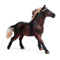 MODEBESO Figuras realistas animais Playset, Estatuetas de Cavalo, Figuras do Cavalo de Pintura à Mão, Brinquedo Educacional, Bolo Toppers Presente de Aniversário de Natal para Crianças Todllers (Wine Red Mustang Horse)