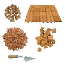 Model Building Cayway Mini Red Wall & Roof Tiles 150 unidades Model Building Cayway Mini Red Wall & Roof Tiles 150 unidades