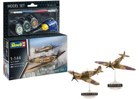 Model Set Supermarine Spitfire Mk.Ia & Hawker Hurricane Mk.I - 1/144 - Revell 63771