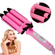 Modelador Cachos Trionda Rosa Bivolt 25Mm Cabelos Perfeitos