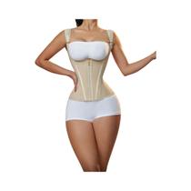 Modelador Corporal Feminino Com Controle Duplo Da Barriga, Shapewear Ajustável, Cinta De Compressão